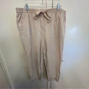 GAP Women’s Beige Khaki Elastic Waistband Pants Size Extra Large